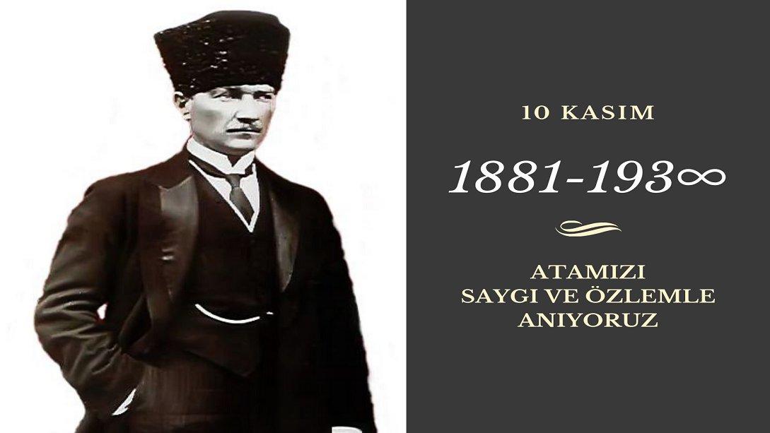 Mut İlçe Milli Eğitim Müdürü Harun GERGİN'den 10 Kasım Atatürk'ü Anma Günü Mesajı